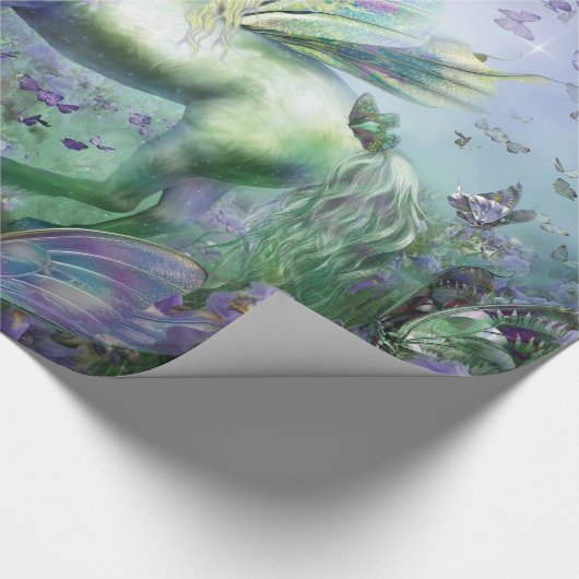 Unicorn der Butterflies Art Gift Wrap Cadeaupapier (Hoek)