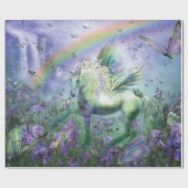 Unicorn der Butterflies Art Gift Wrap Cadeaupapier (Vlak)
