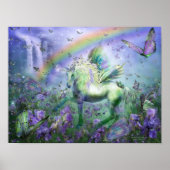 Unicorn der Butterflies Art Mural/Print Poster (Voorkant)