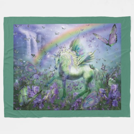 Unicorn der Buttys Art Fleece Blanket (Voorkant (Horizontaal))