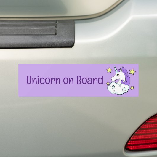 Unicorn Design Bumpersticker (Op auto)