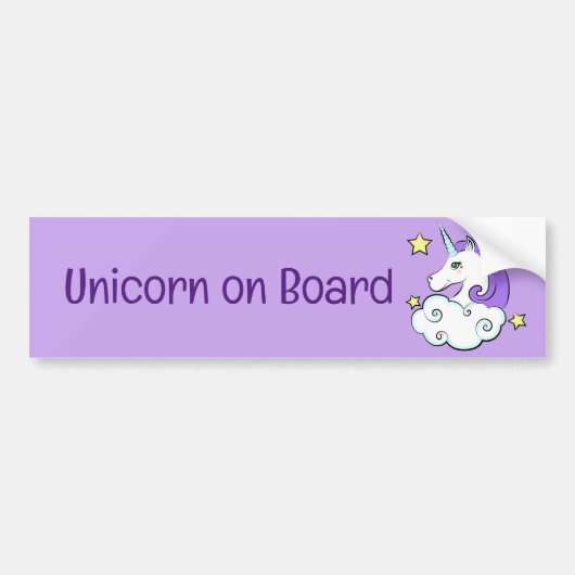 Unicorn Design Bumpersticker (Voorkant)