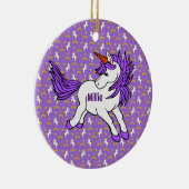 Unicorn Design Ceramic Ornament (Rechts)