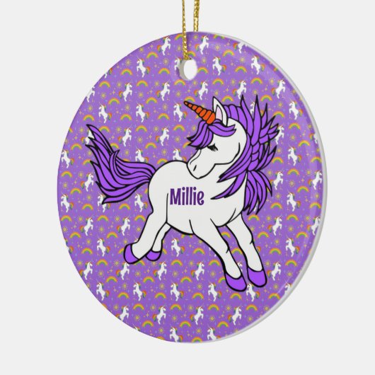 Unicorn Design Ceramic Ornament (Links)