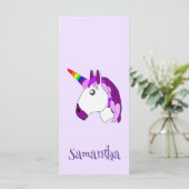 Unicorn Design gepersonaliseerd Bladwijzer (Staand voorkant)