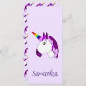 Unicorn Design gepersonaliseerd Bladwijzer (Voorkant / Achterkant)