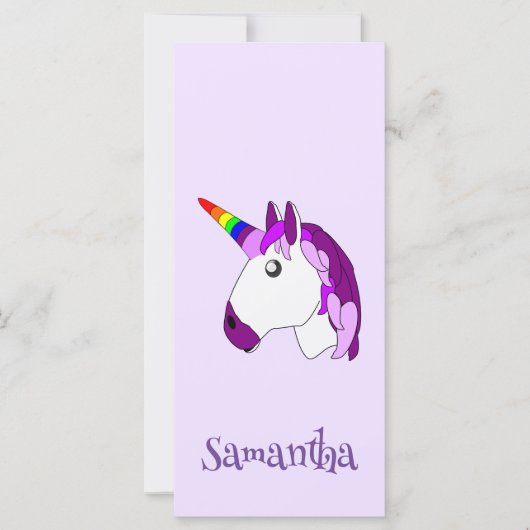 Unicorn Design gepersonaliseerd Bladwijzer (Voorkant)