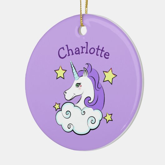 Unicorn Design Keramisch Ornament (Links)