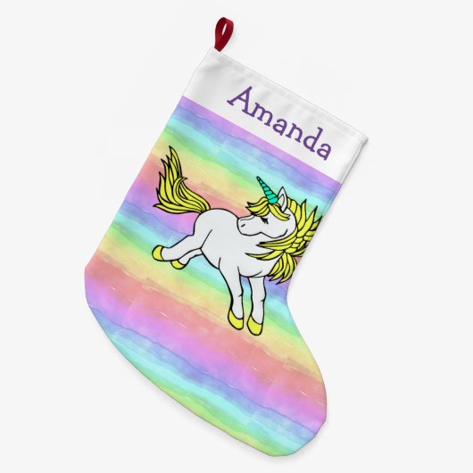 Unicorn Design Kerststuring Grote Kerstsok (Voorkant (Hangend))