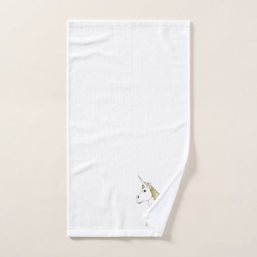 Unicorn Design Monogrammed Bad Handdoek (Handdoek)