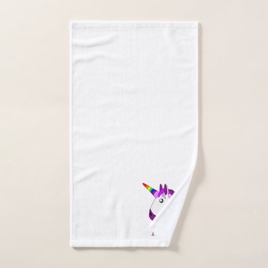 Unicorn Design Monogrammed Bad Handdoek (Handdoek)