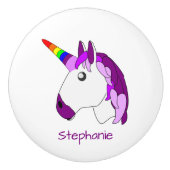 Unicorn Design Personalised Keramische Knop (Voorkant)