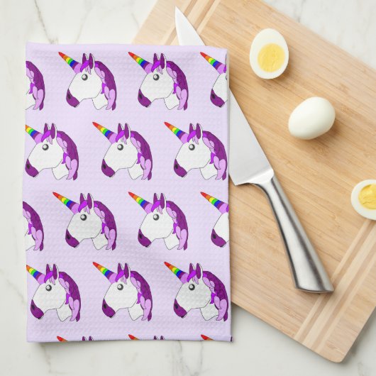 Unicorn Design Theedoek (Quarter Fold)