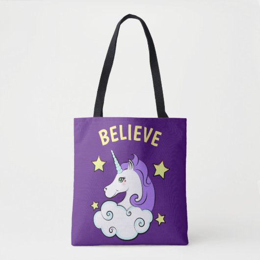 Unicorn Design Tote Bag (Voorkant)