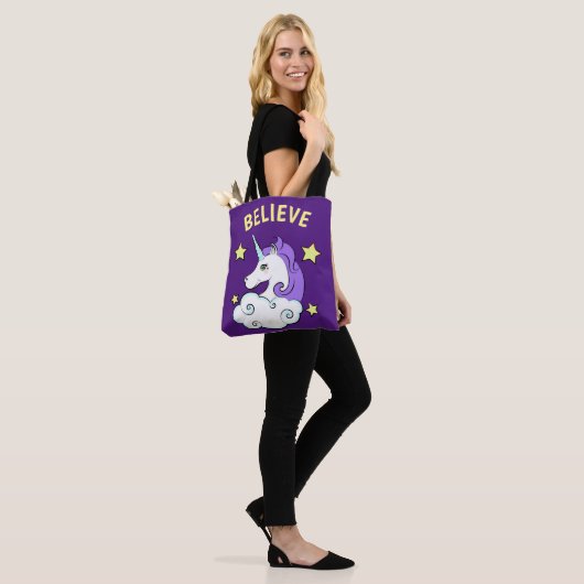 Unicorn Design Tote Bag (Op model)