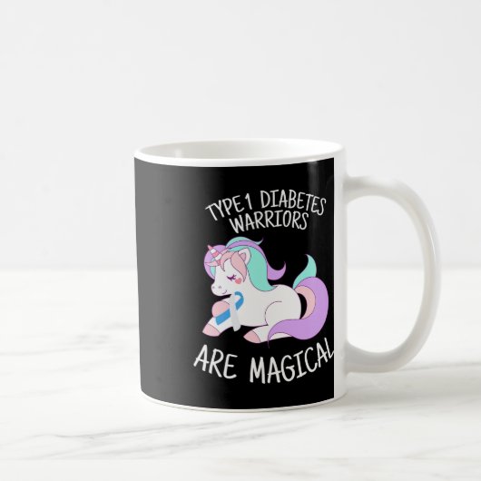 Unicorn Diabetes Warrior Gift Koffiemok (Rechts)