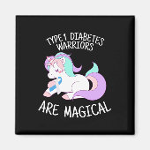 Unicorn Diabetes Warrior Gift  Magneet (Voorkant)
