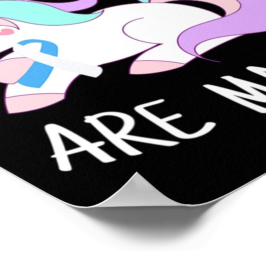 Unicorn Diabetes Warrior Gift Poster (Hoek)