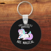 Unicorn Diabetes Warrior Gift Sleutelhanger (Voorkant)