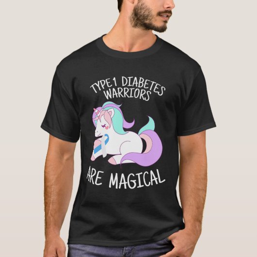 Unicorn Diabetes Warrior Gift  T-shirt (Voorkant)