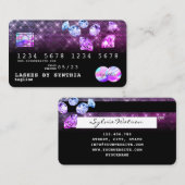Unicorn Diamonds Glitter Credit Kaart Style modern Visitekaartje (Voorkant / Achterkant)