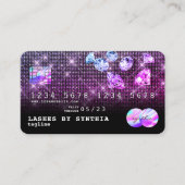 Unicorn Diamonds Glitter Credit Kaart Style modern Visitekaartje (Voorkant)