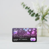 Unicorn Diamonds Glitter Credit Kaart Style modern Visitekaartje (Staand voorkant)