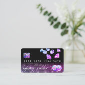 Unicorn Diamonds Glitter Credit Kaart Style modern Visitekaartje (Staand voorkant)