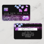 Unicorn Diamonds Glitter Credit Kaart Style modern Visitekaartje (Voorkant / Achterkant)