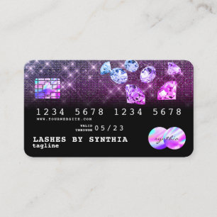 Unicorn Diamonds Glitter-creditcard - modern Visitekaartje