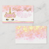 Unicorn Diaper Raffle Tickets Informatiekaartje (Voorkant / Achterkant)