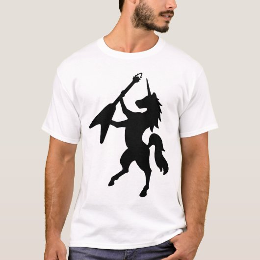 Unicorn die gitaar speelt t-shirt (Voorkant)