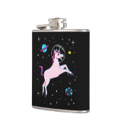 Unicorn-dieren in de ruimte heupfles (Links)