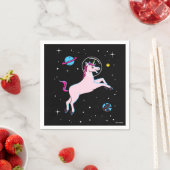 Unicorn-dieren in de ruimte servet (Insitu)