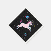 Unicorn-dieren in de ruimte servet (Hoek)