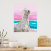 Unicorn Digital Oil Painting Poster (Keuken)