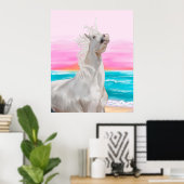 Unicorn Digital Oil Painting Poster (Thuiskantoor)