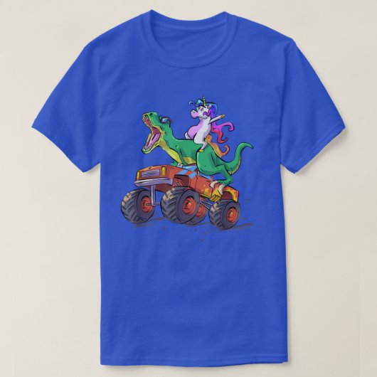 Unicorn Dinosaur Truck Funny Hand Drawn Geweldige  T-shirt (Design voorkant)