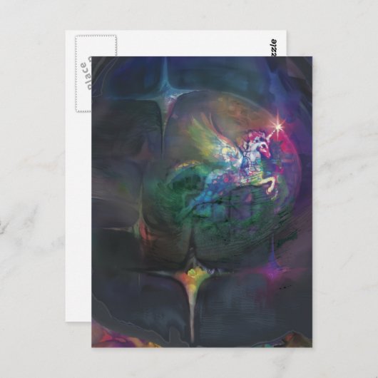 Unicorn Disco * * Briefkaart (Voorkant / Achterkant)