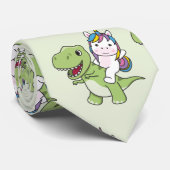 Unicorn doet een beroep op Trex Cute Dinosaur met Stropdas (Opgerold)