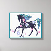 Unicorn - Donkerblauw Canvas Afdruk (Voorkant)