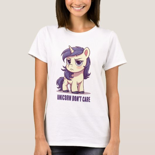 Unicorn Don't Care T-shirt (Voorkant)