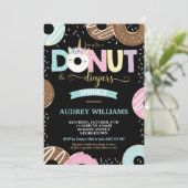 Unicorn Donut and Diapers Baby Sprinkle Shower Kaart (Staand voorkant)