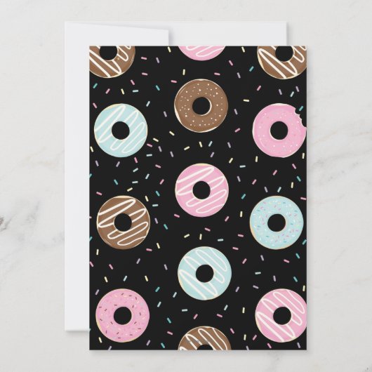 Unicorn Donut and Diapers Baby Sprinkle Shower Kaart (Achterkant)