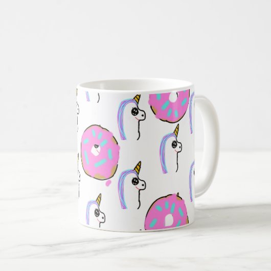 Unicorn Donut Coffee Tea Mok (Voorkant rechts)