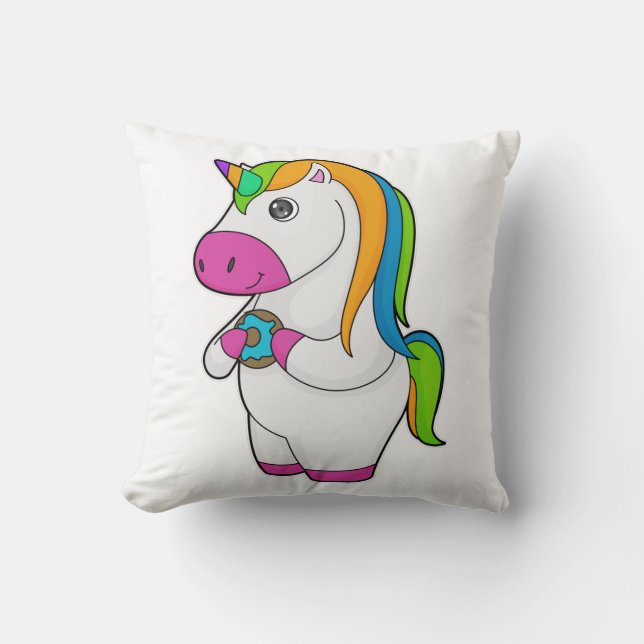 Unicorn Donut Kussen (Voorkant)
