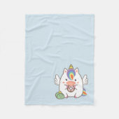 Unicorn & Donuts Fleece Deken (Voorkant)