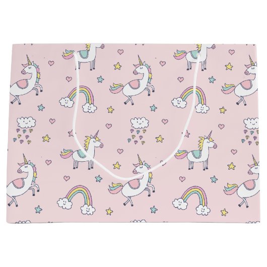 Unicorn Doodle Groot Cadeauzakje (Voorkant)