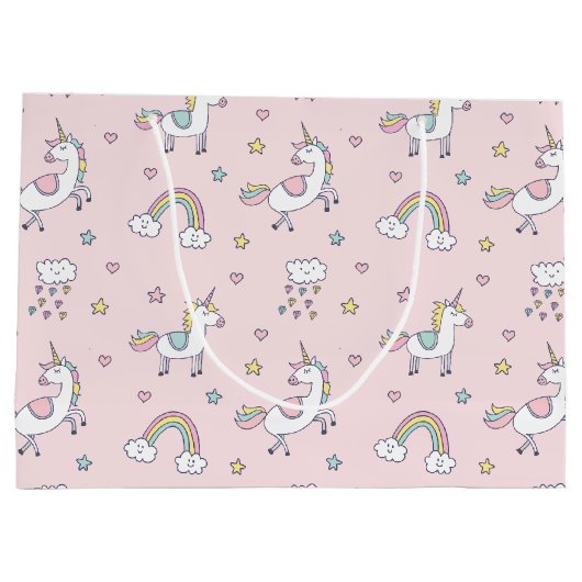 Unicorn Doodle Groot Cadeauzakje (Achterkant)