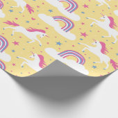 Unicorn Doodle Patroonverlooppapier Cadeaupapier (Hoek)